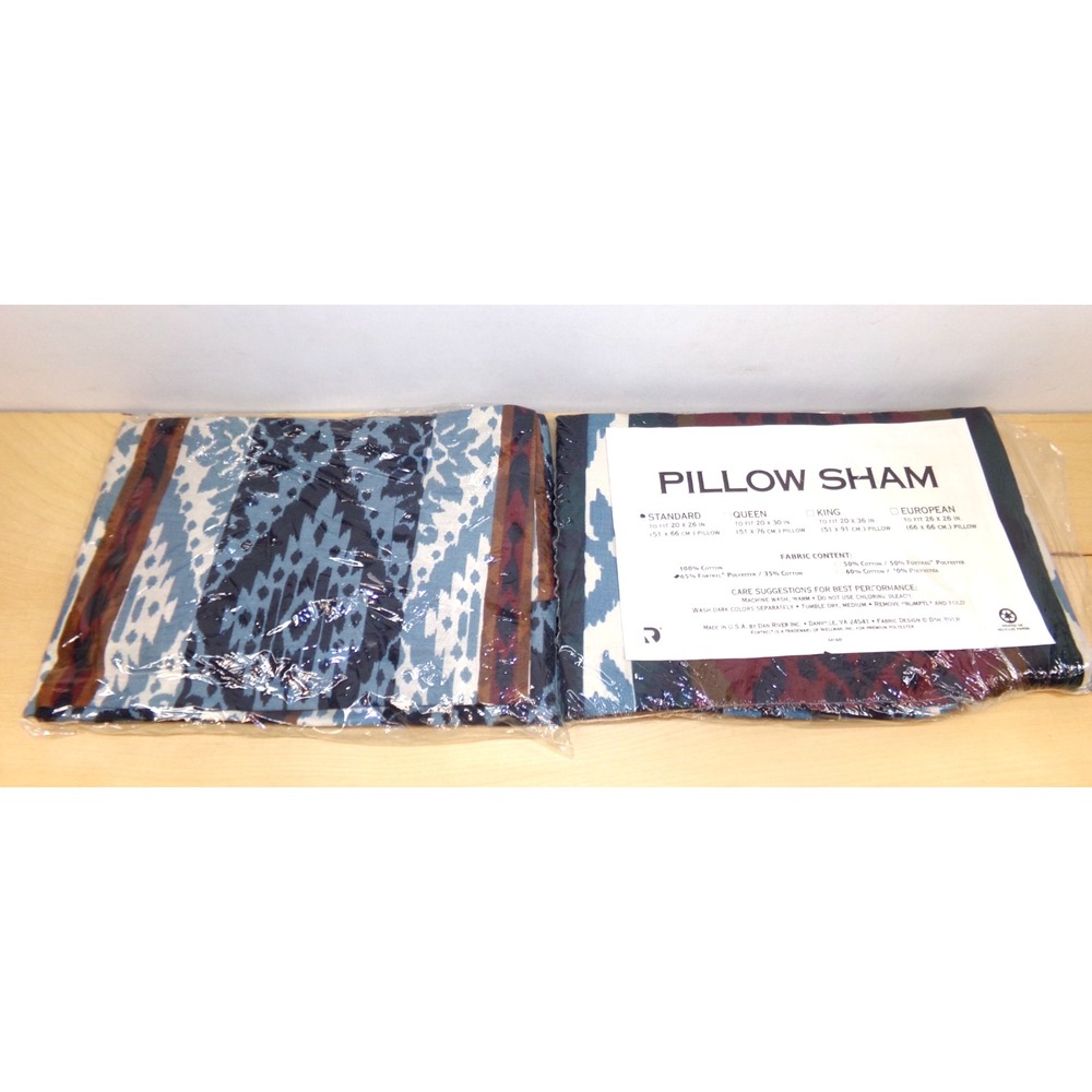 Dan River‎ Aztec Southwestern Pillow Shams Set of 2 Standard Size New